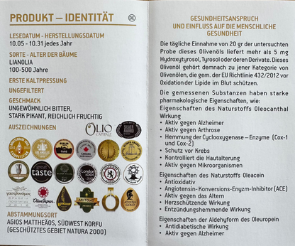 THE GOVERNOR – LIMITED EDITION Polyphenolreiches Griechisches Extra Natives Olivenöl